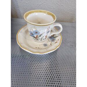 Mikasa Blue Daisies EB 804 Vintage Teacup & Saucer